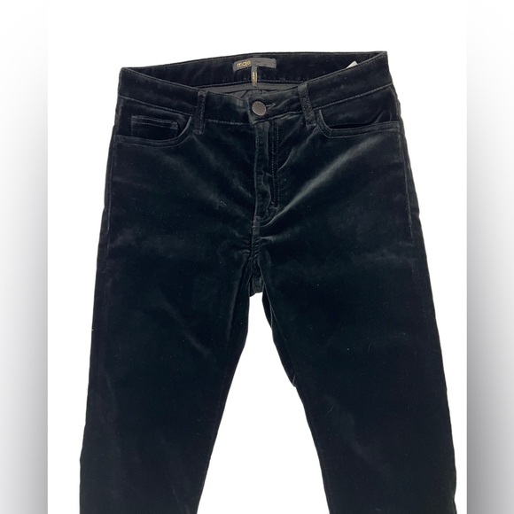 Maje Velvet Black Trousers Pants Jeans 34 XS Grunge Old Money Classic Basic - Picture 3 of 13